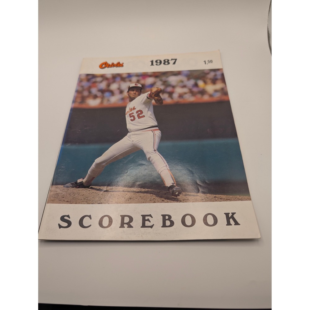 Baltimore Orioles Scorebook 1987 Vintage MLB Baseball Program Roster Souvenir